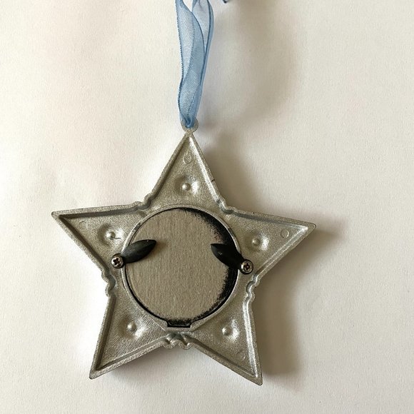 BEAUTIFUL Blue Sparkling Star Picture Photo Frame Ornament Christmas - Picture 4 of 4